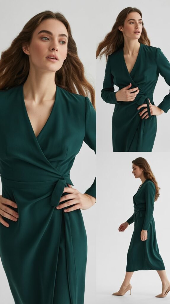 Wrap Dress in Solid Color