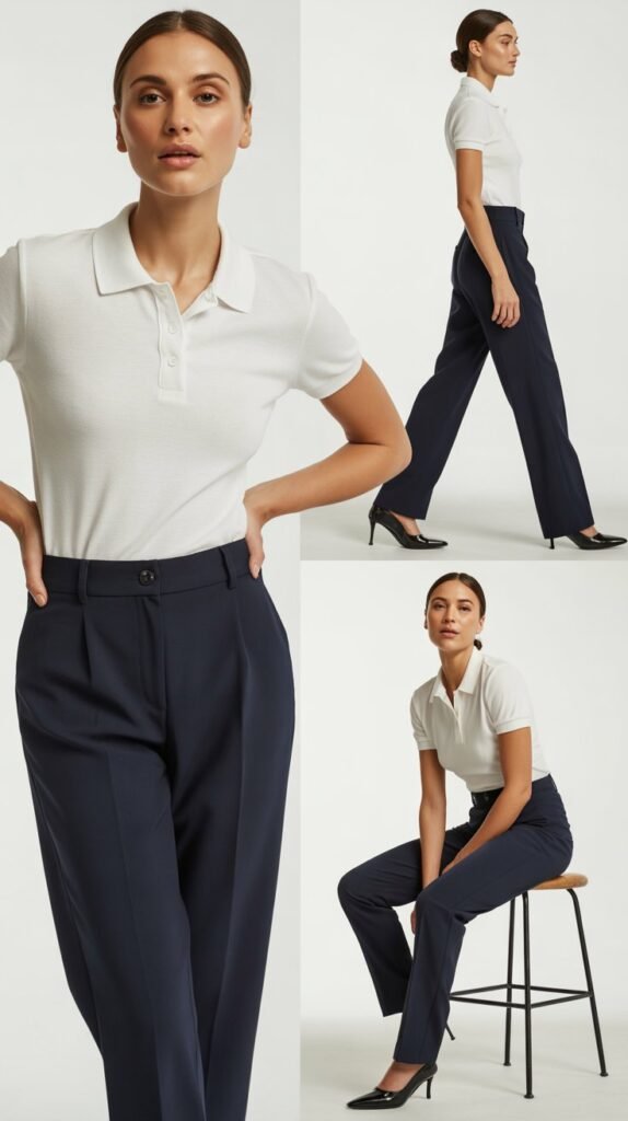 Polo Shirt with Tailored Bottoms