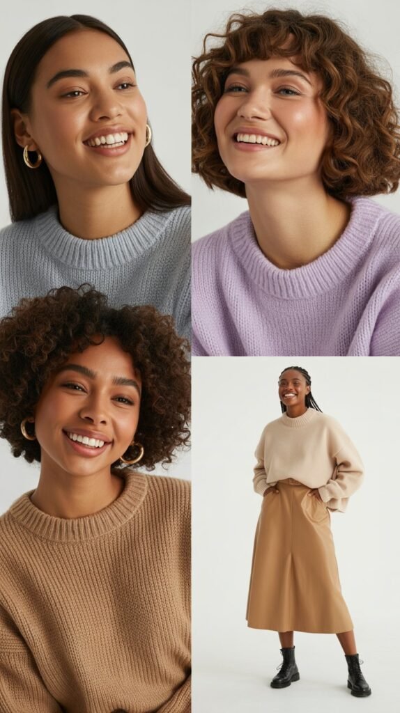 The Midi Skirt and Sweater Combination