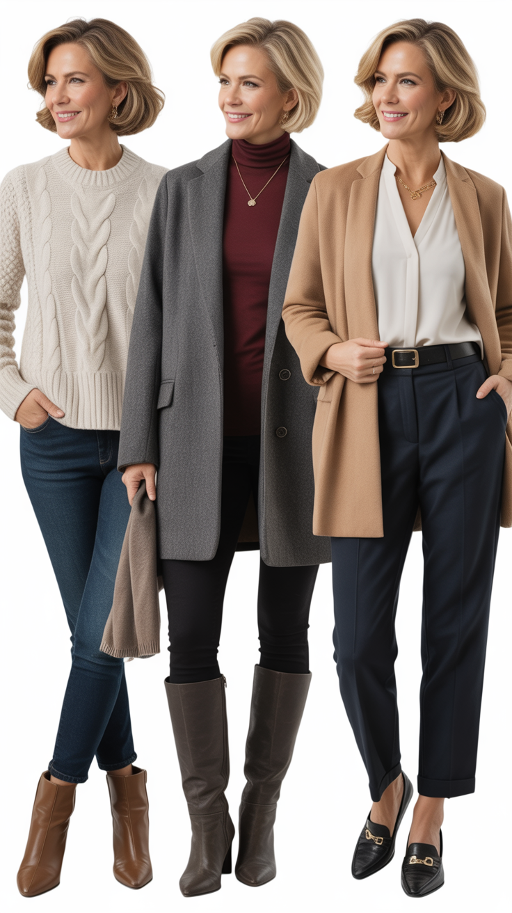 Casual Winter Outfits for Women Over 40