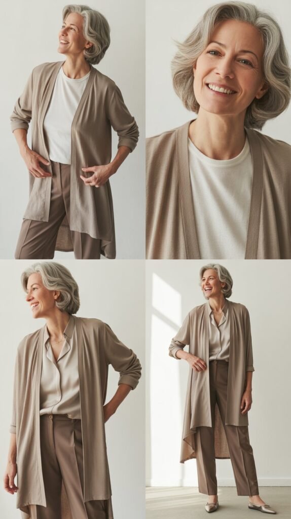 Longline Cardigan with Basics
