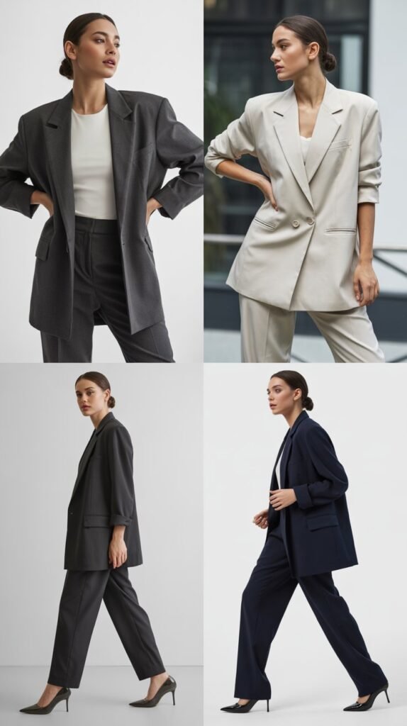The Modern Power Suit with Oversized Blazer