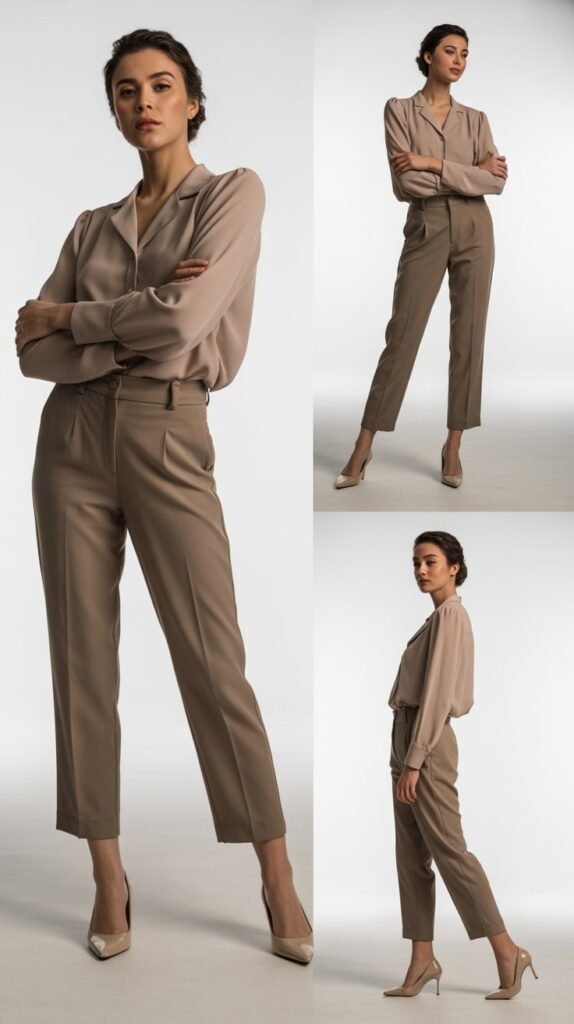 The Cropped Pants and Blouse Pairing