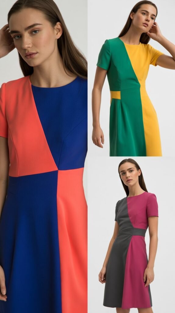 Color-Block Dress For Visual Impact