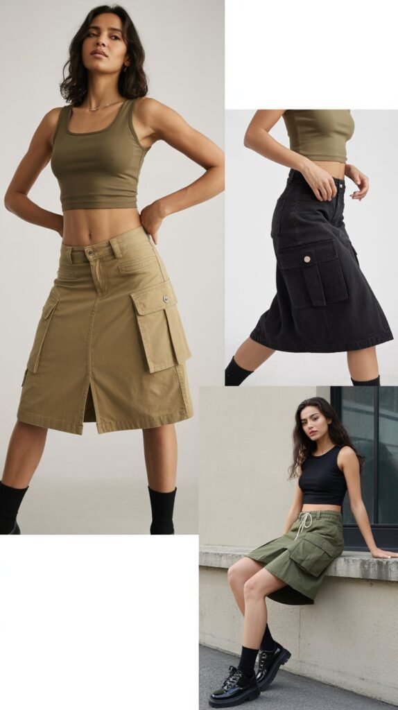  Low-Rise Cargo Skirts