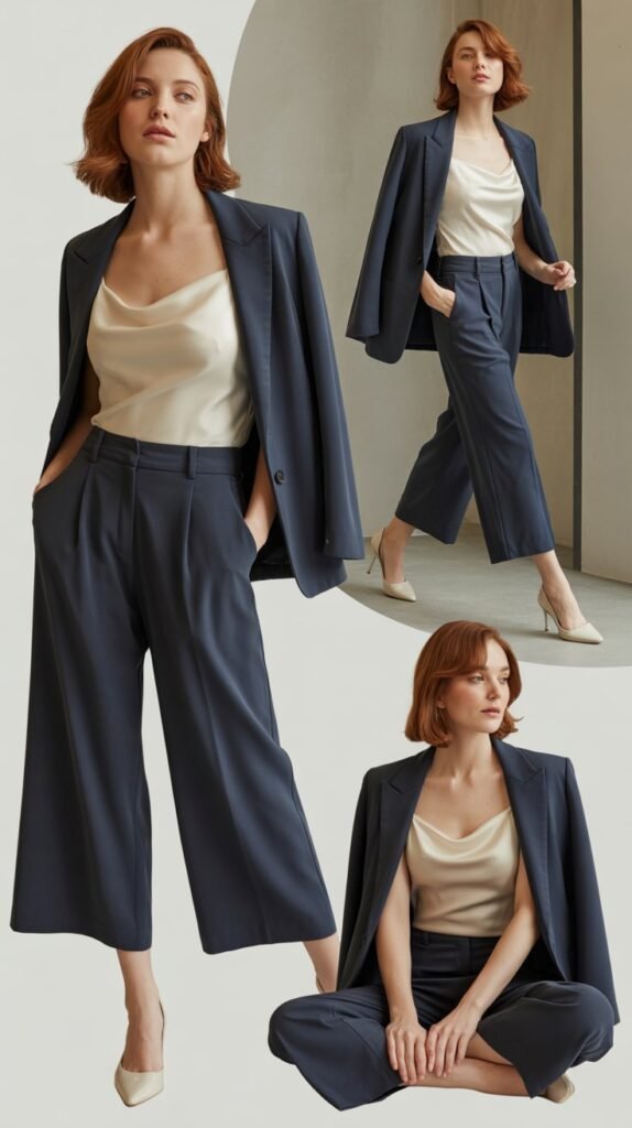 Culottes with Fitted Top and Blazer