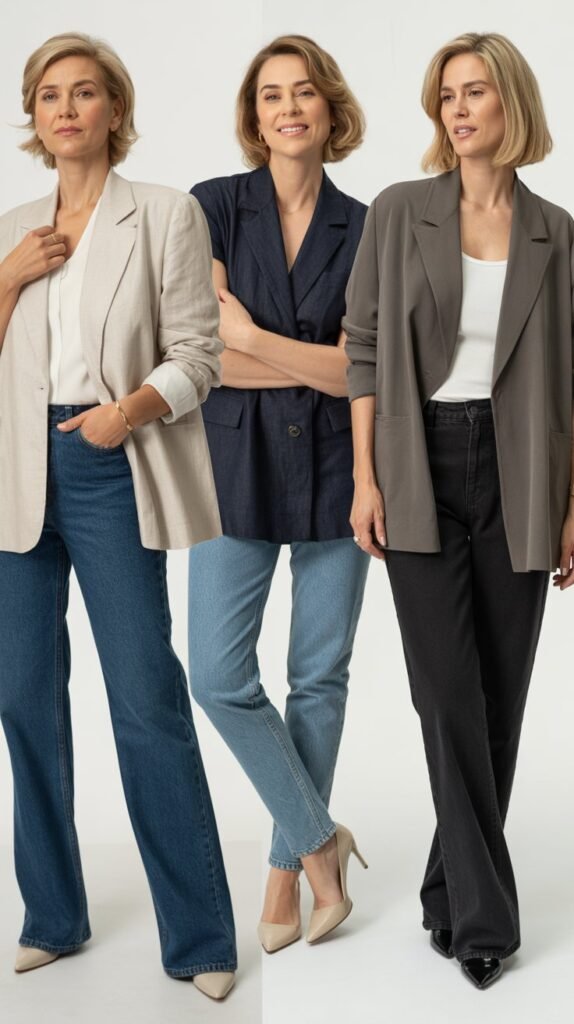 Relaxed Blazer with Jeans