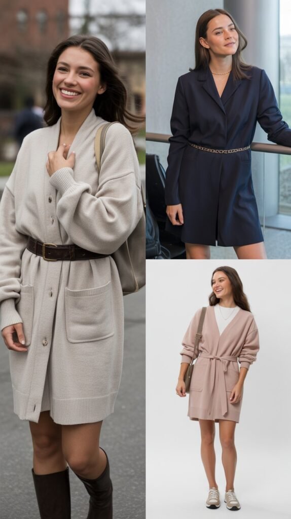  The Belted Cardigan as a Dress