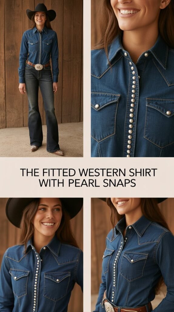 The Fitted Western Shirt with Pearl Snaps