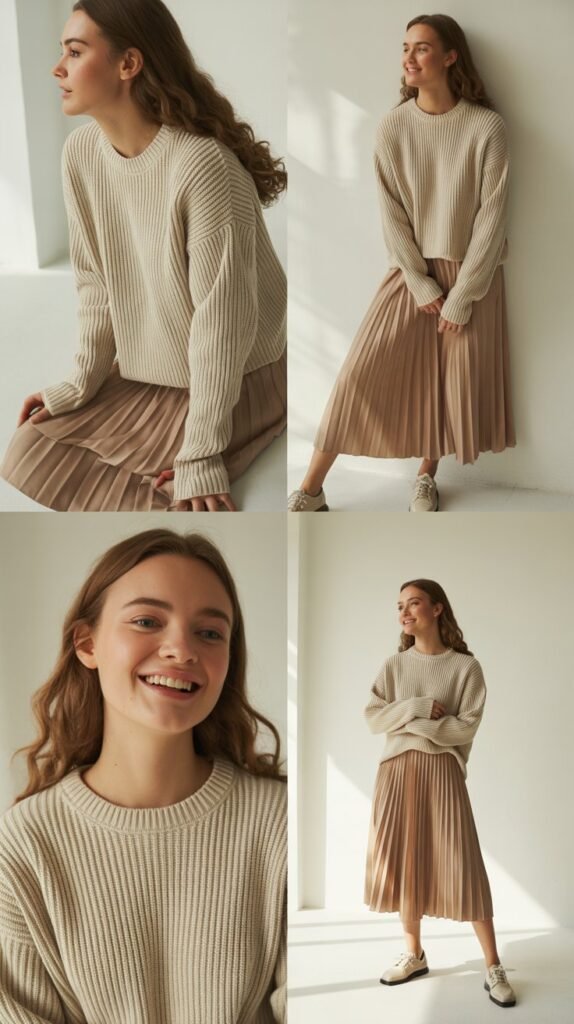 The Midi Skirt and Sweater Set