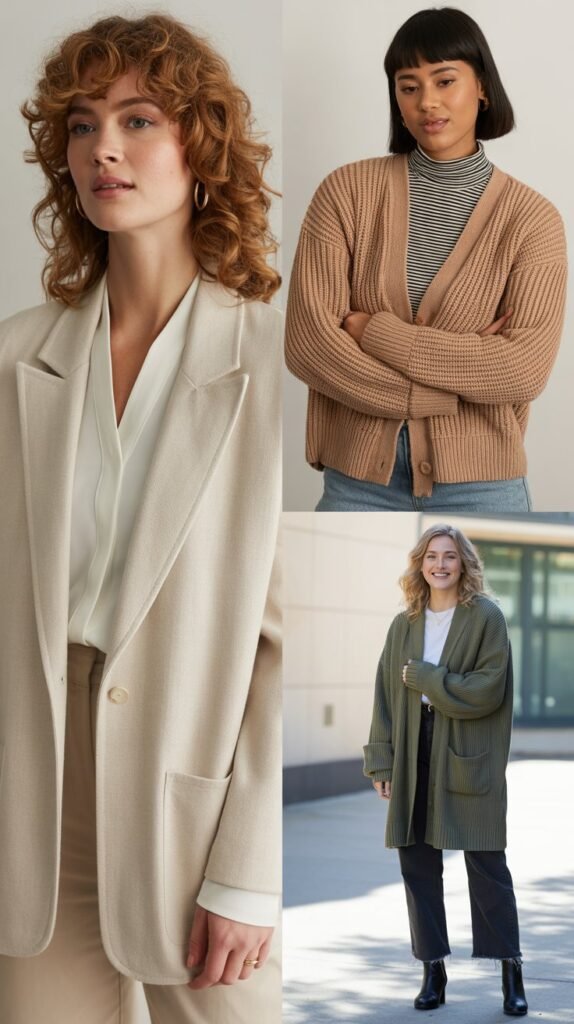 The Cardigan-As-Blazer Look