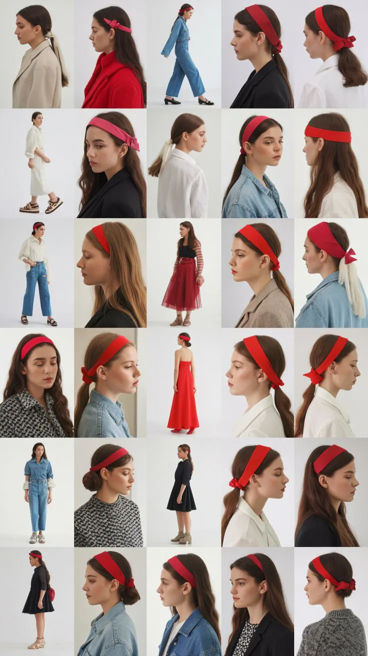 28 Cute Outfit Ideas Using Red Hair Accessories
