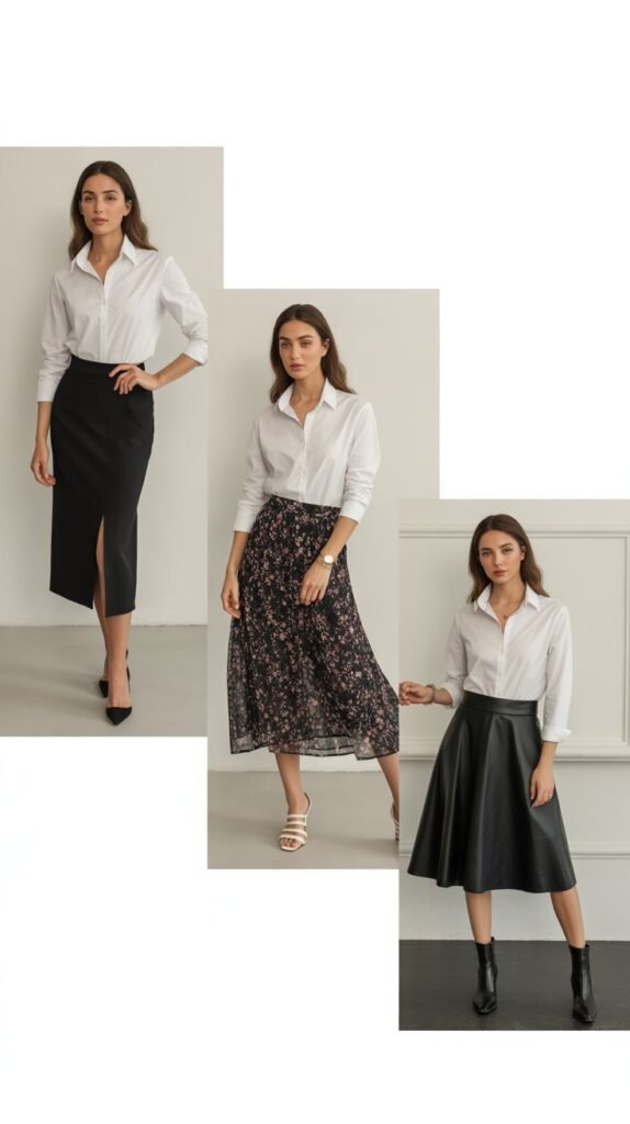 The Button-Down Shirt with Skirt Option