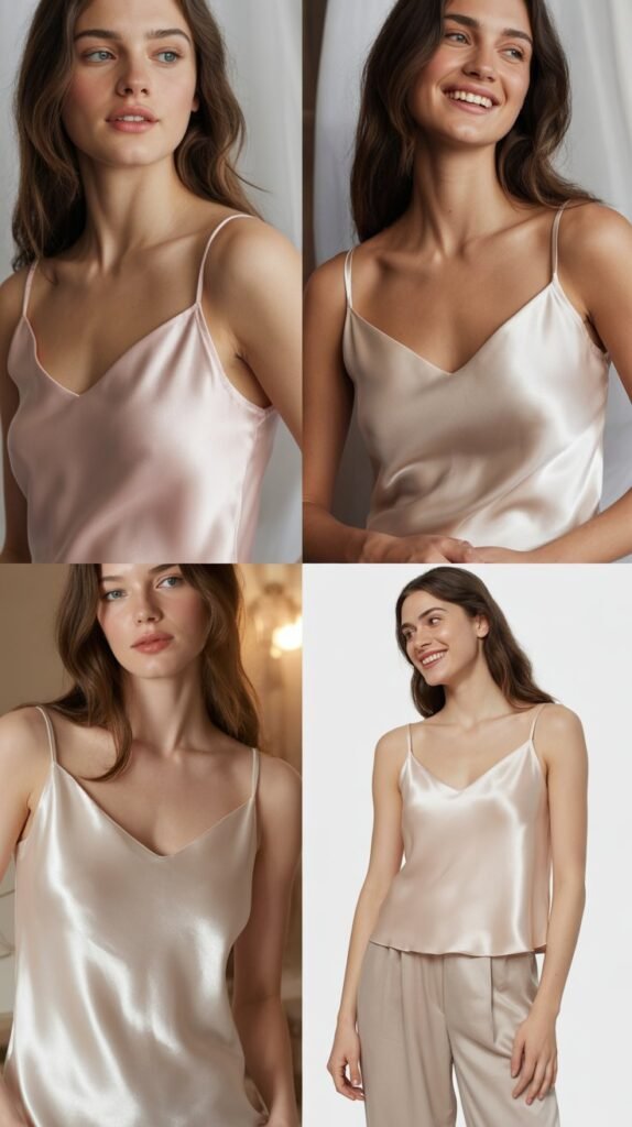 The Silk or Satin Camisole Layer: Subtle Luxury