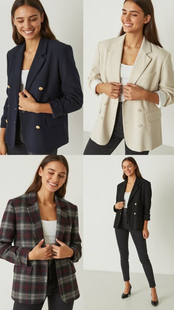 The Classic Blazer and Dark Jeans Combination