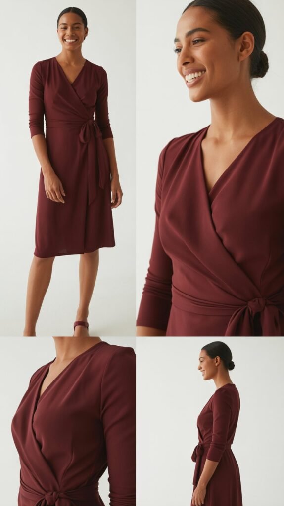 Wrap Dress in Solid Color