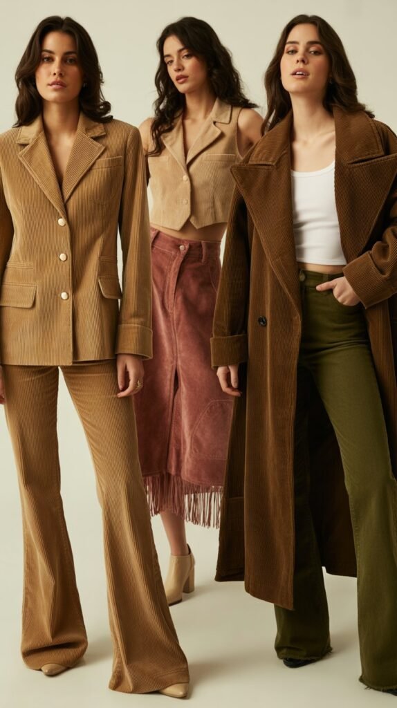 Corduroy Pieces in Western Silhouettes