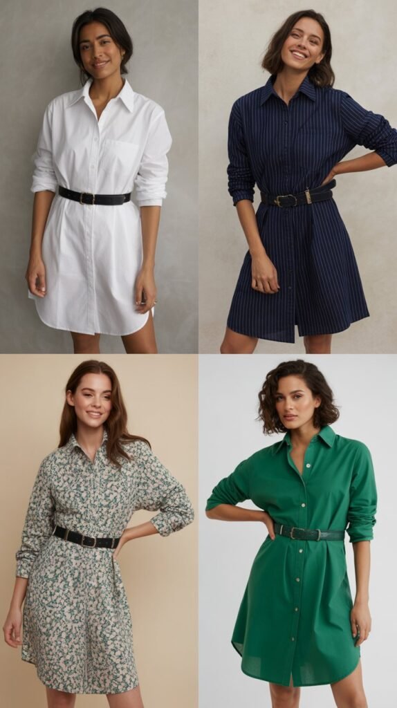 Belted Shirt Dresses