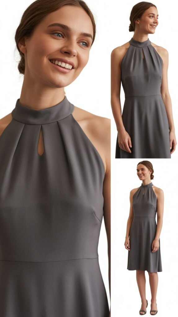  The Sophisticated Mock Neck Dress