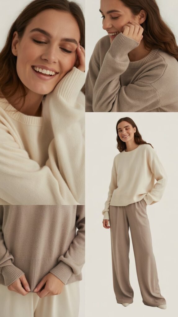Tonal Sweater and Trouser Set