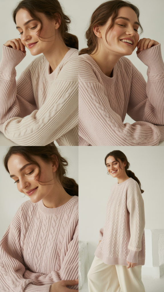 Knit Twin Set in Soft Hues