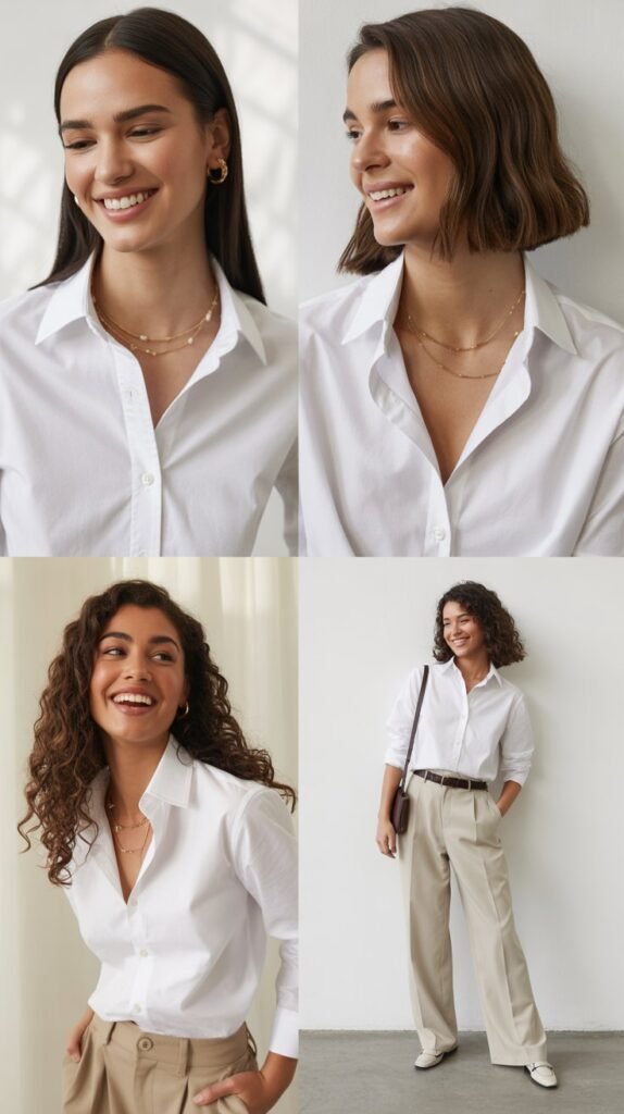  Elevated Basics with a White Button-Down
