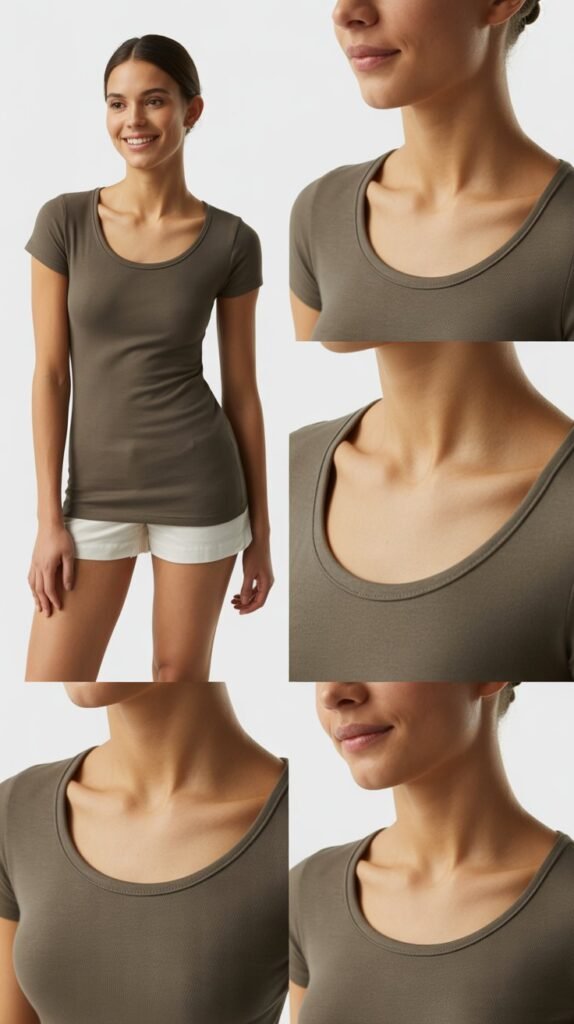 Fitted Scoop Neck Tee