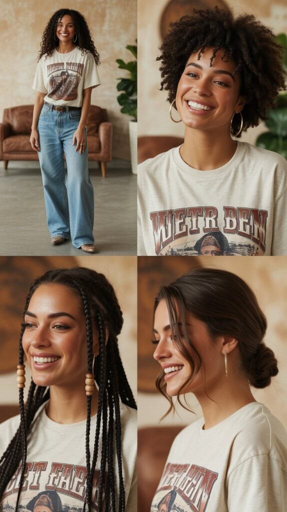 Graphic Tee With Western Flair