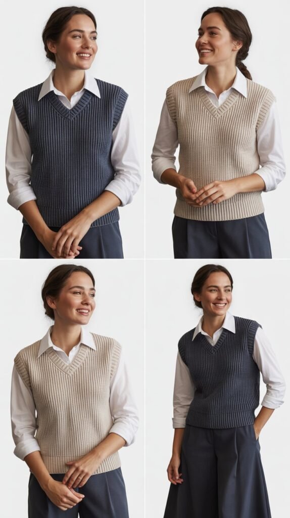 Sweater Vest and Collared Shirt