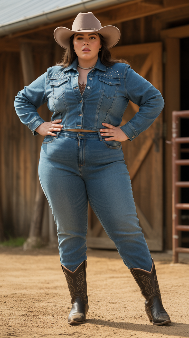 Bold Plus Size Rodeo Outfits for Women That Stand Out