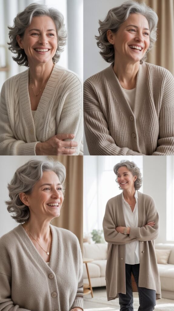 Neutral Cardigan or Pullover in a Soft Knit