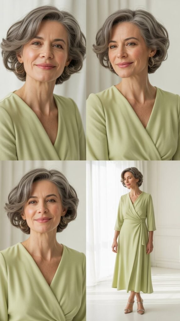  Wrap Dress in Solid Spring Color