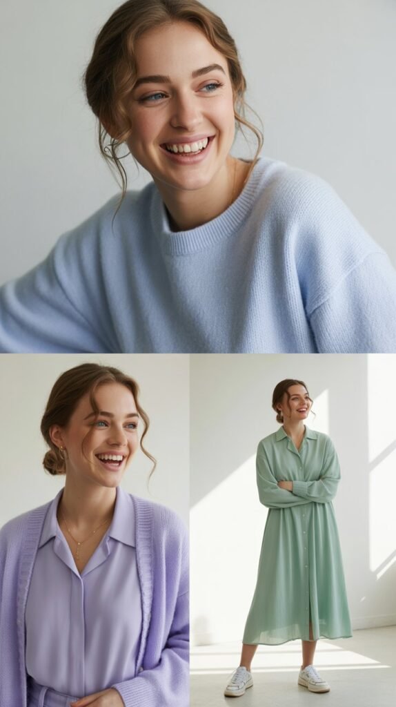  Monochromatic Outfit in Spring Pastels