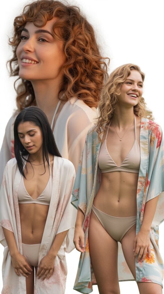  Kimono Robe Over Neutral Bikini