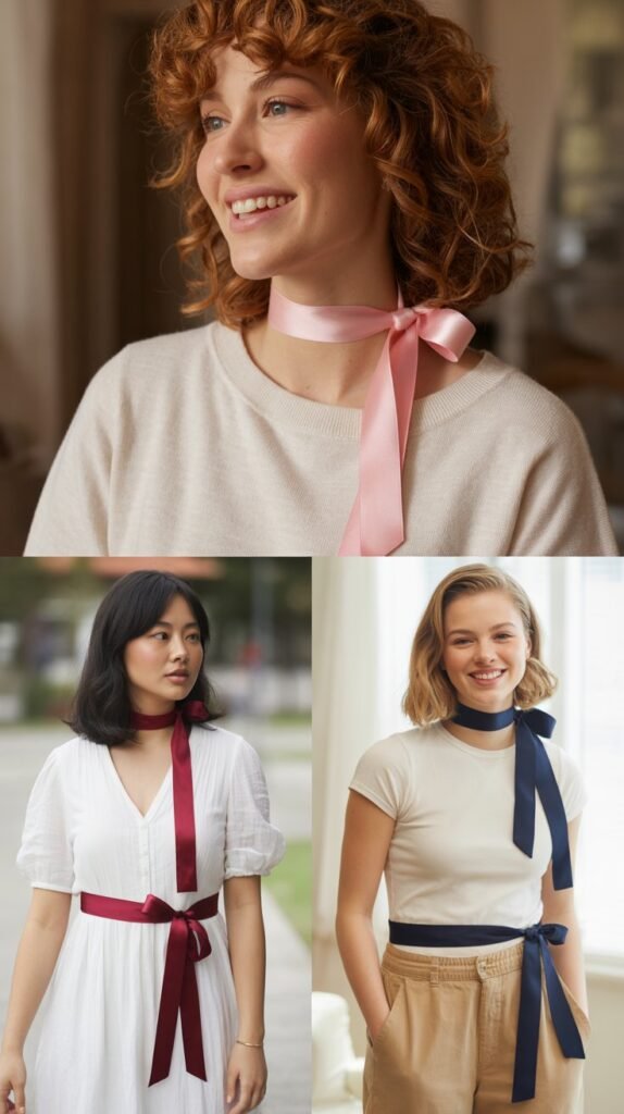 Ribbons as Chokers and Belts