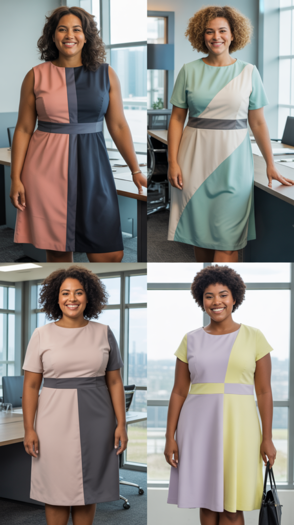  Color-Blocked Dress for Modern Appeal