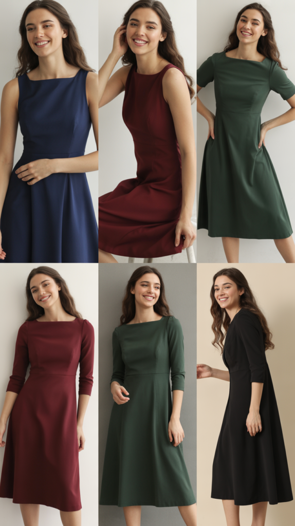 The Midi Dress in Solid Colors