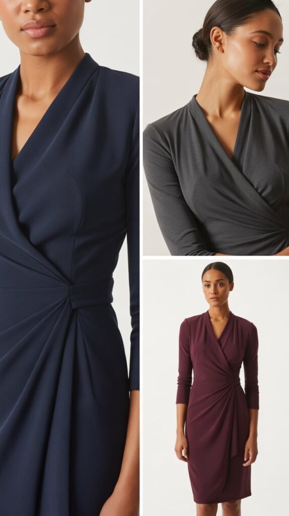 The Wrap Dress in Professional Fabrics