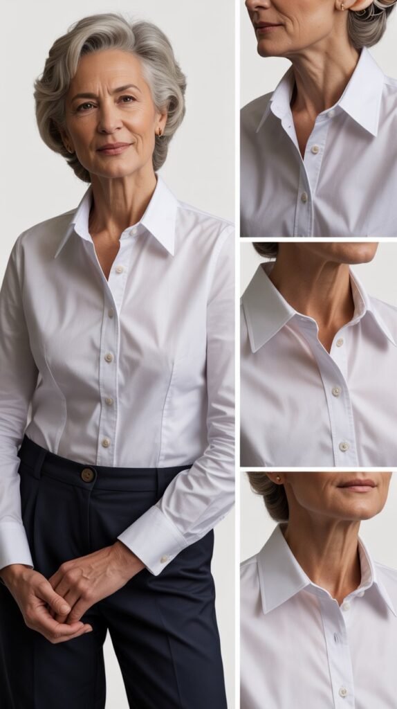 Structured White Button-Down Shirts