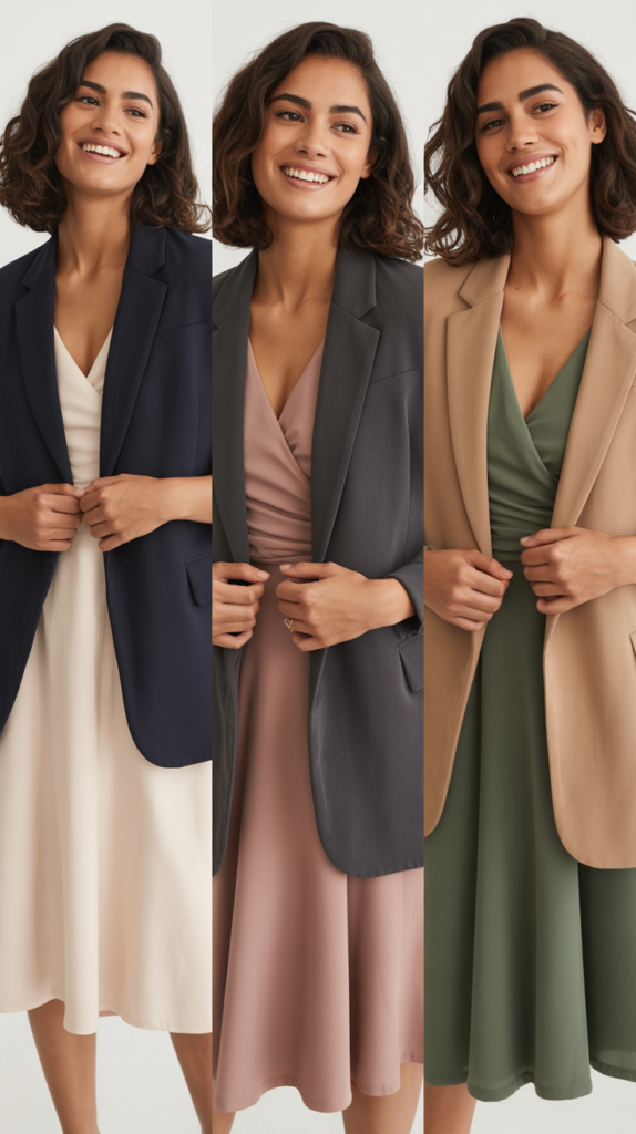 The Blazer and Dress Combination