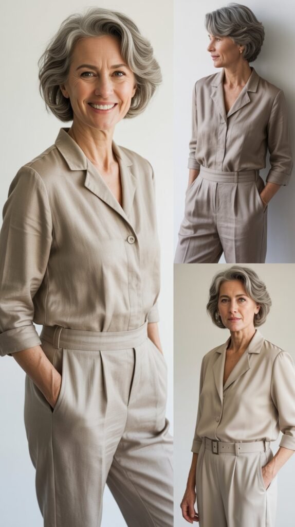 Jumpsuit in Neutral Tone