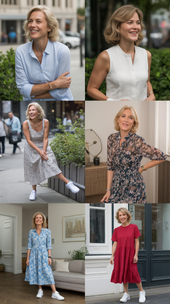  Midi Dress with Sneakers