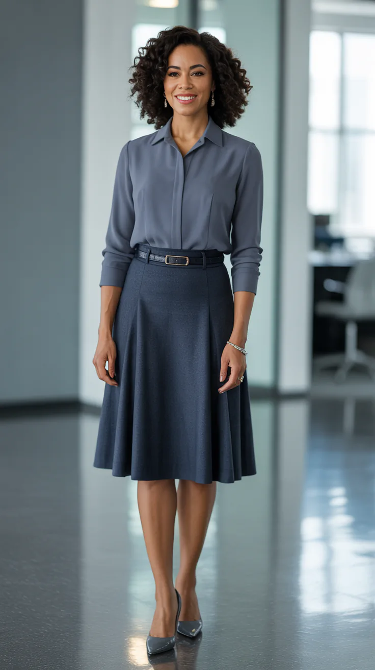 Feminine Skirt Work Outfits Women Can Rewear Easily