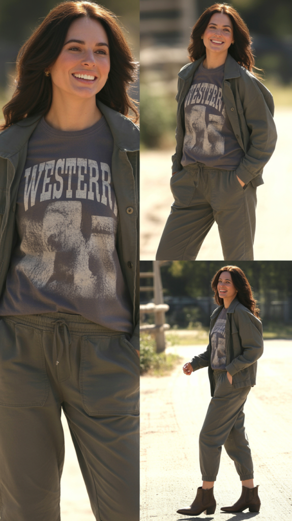 Graphic Western Tee with Joggers