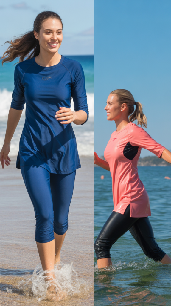 UV Protection Swim Tunic with Capri Pants