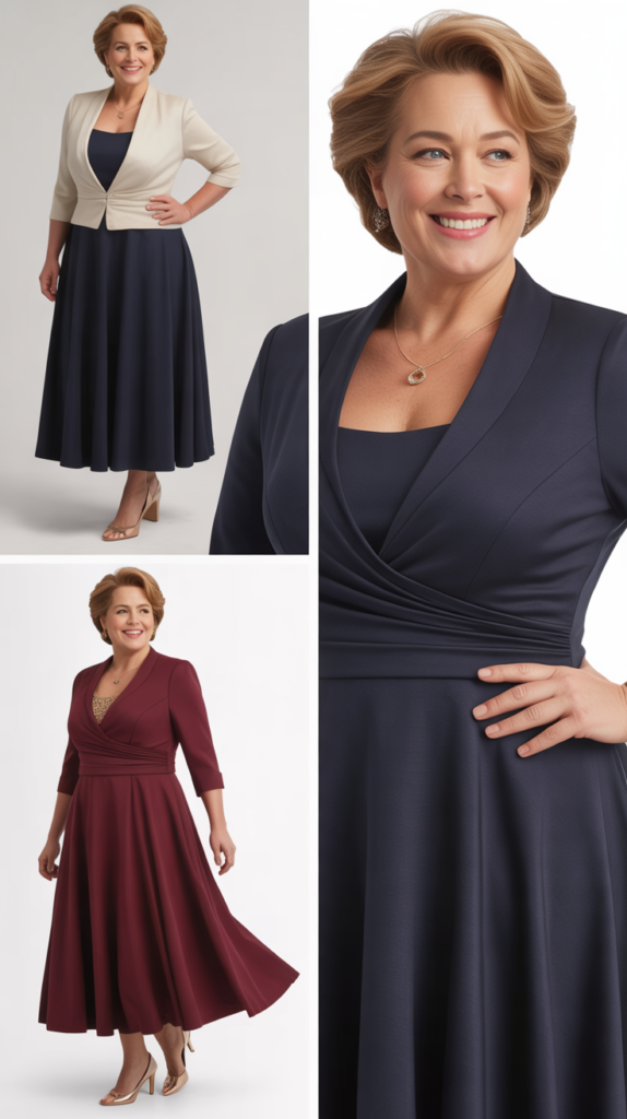 Longline Vest over Tunic and Slim Pants