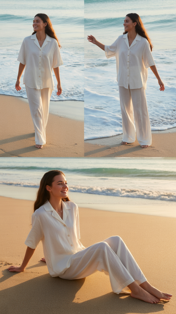 Classic White Linen Co-ord Set
