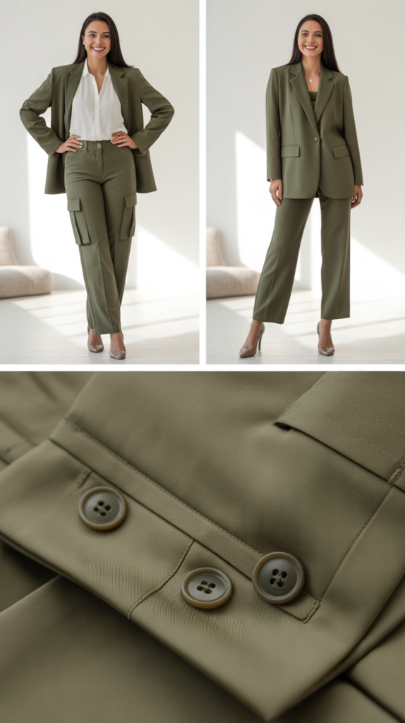 Olive Green Utilitarian Style