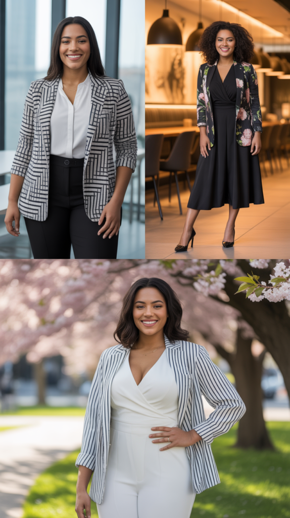 High-Waisted Shorts with Longline Blazer