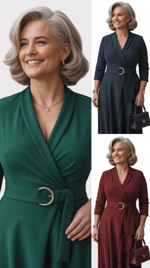 The Classic Wrap Dress with Statement Belt